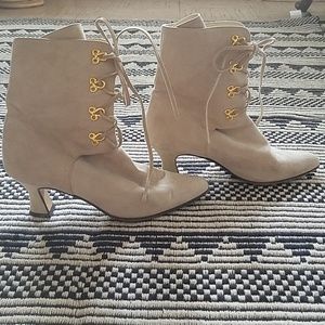 Charles Jourdan "Paris" Italian Lace Up Booties